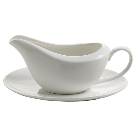 Sosjerka Round z podstawką, biała, 260 ml