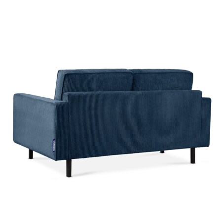 KONSIMO INVIA Sofa w stylu loft sztruks 2 osobowa granatowy