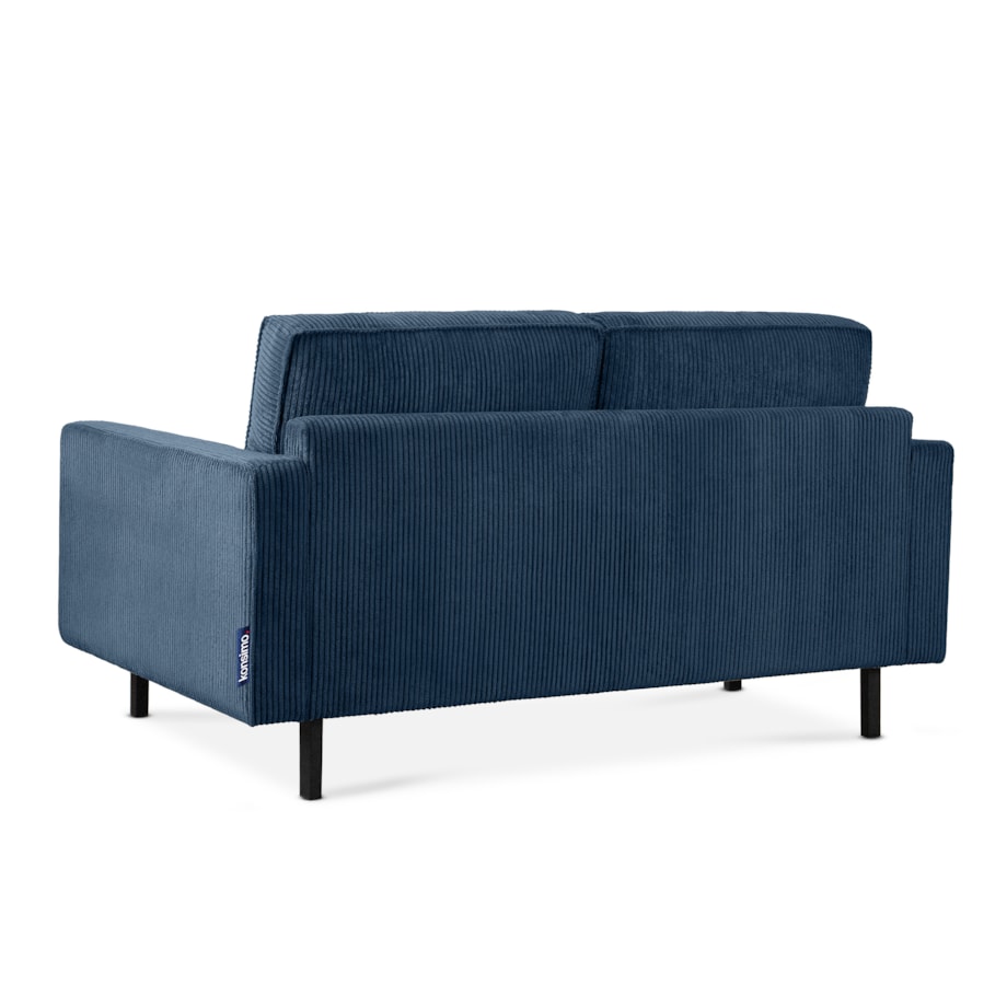 KONSIMO INVIA Sofa w stylu loft sztruks 2 osobowa granatowy