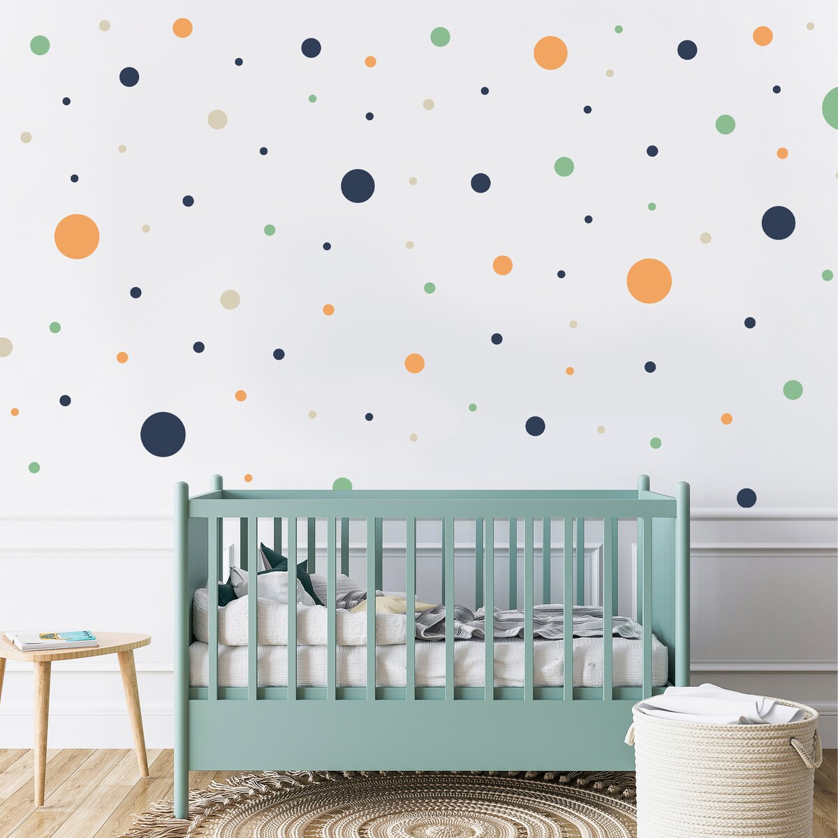 Naklejki KROPKI Kolorowe Groszki Do Pokoju Dziecięcego Zestaw 150szt.