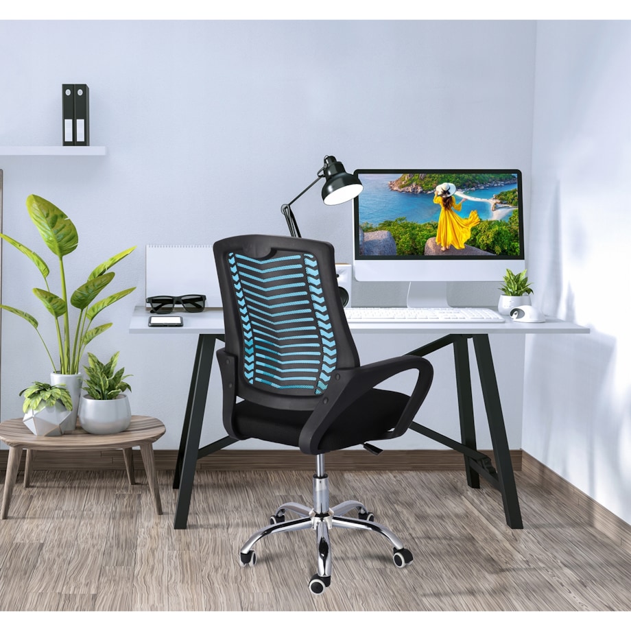 Krzesło biurowe obrotowe TOLEDO niebieskie