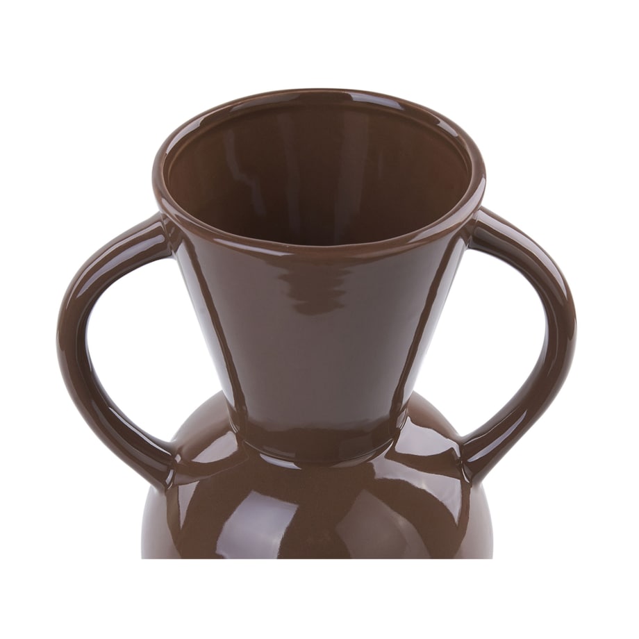 Wazon na kwiaty ceramiczny brązowy ORESTIADA