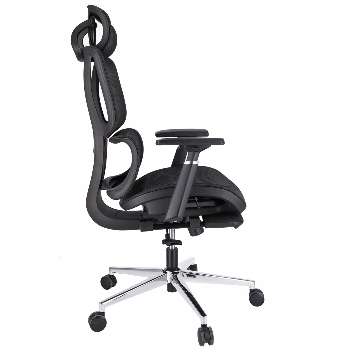 Fotel biurowy ergonomiczny NEOVA czarny z podnóżkiem