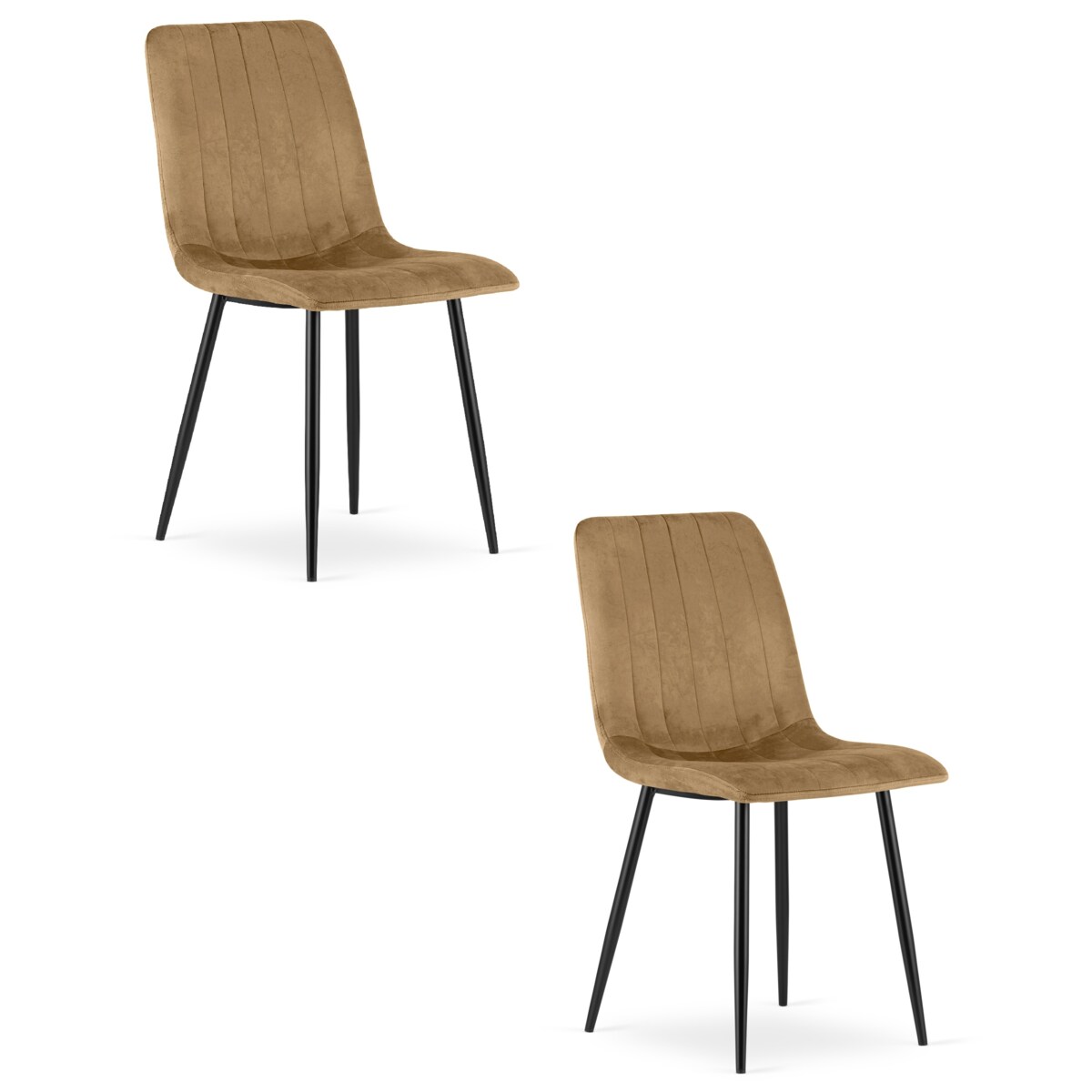 Krzesło Lava nowoczesny design Brązowy Aksamit / Nogi Czarne X2