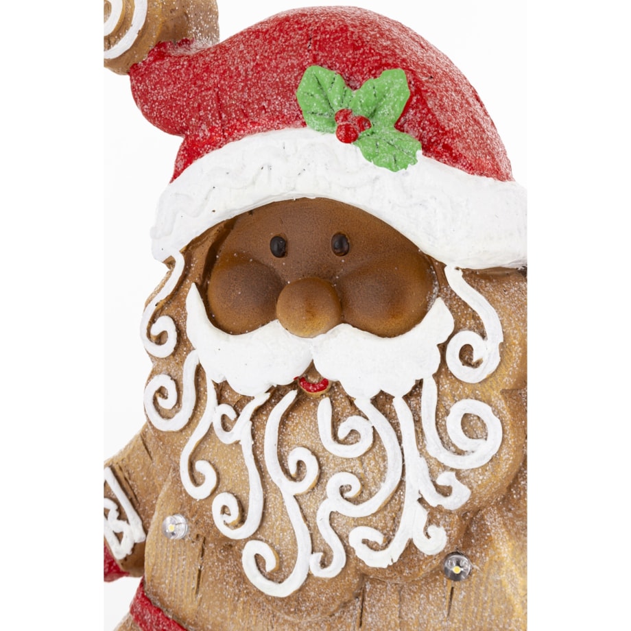 Figurka świętego Mikołaja LED 39x26x9 cm w czerwonej czapce