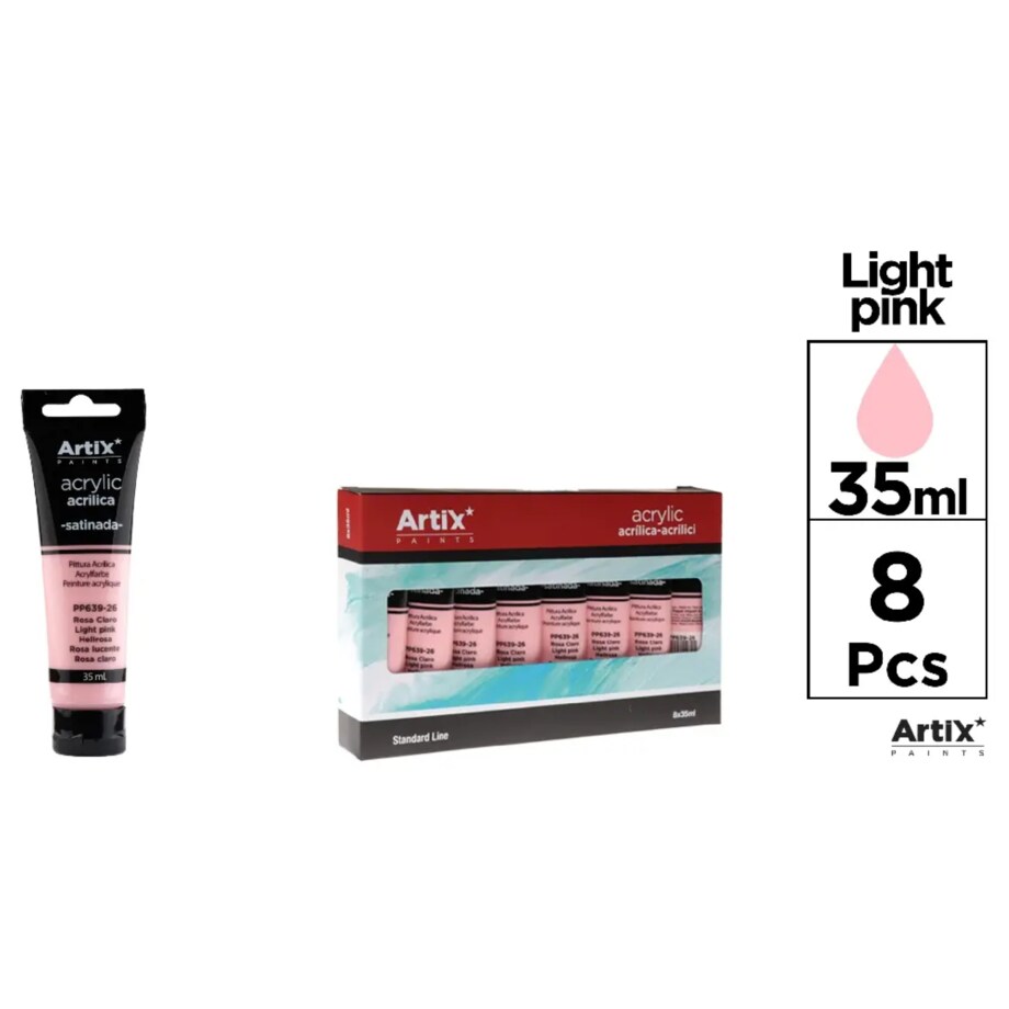 farba akrylowa light pink artix pp639-26, 35ml