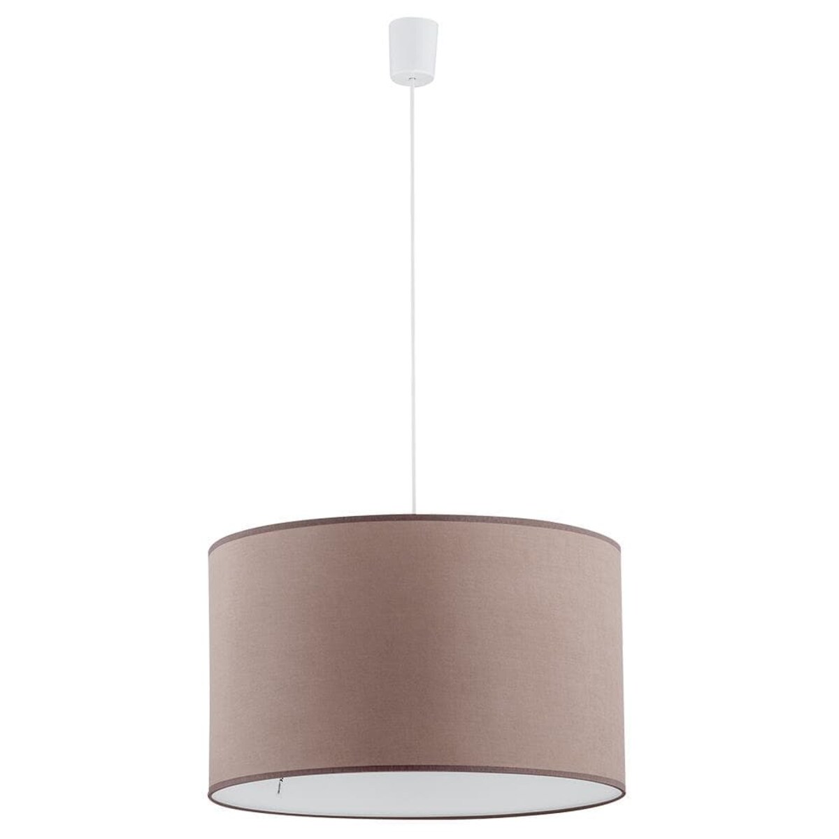 Okrągła lampa wisząca do sypialni Rondo 3466 TK Lighting tkanina cappuccino