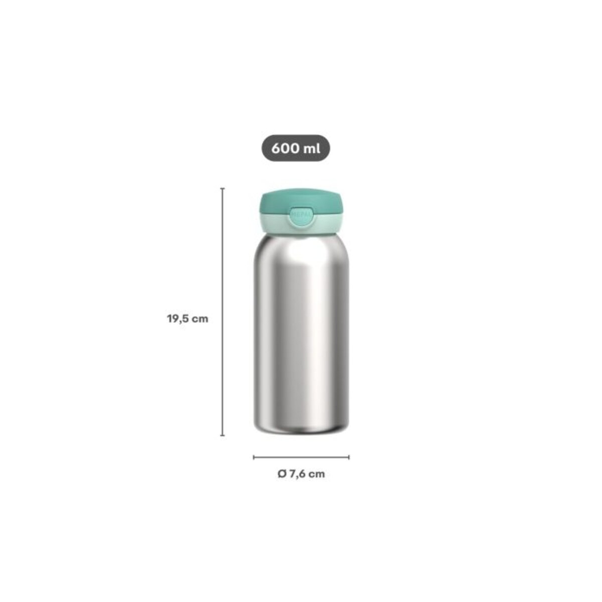 Butelka stalowa Flip Cap Campus 600 ml Cool Mint 107489090300