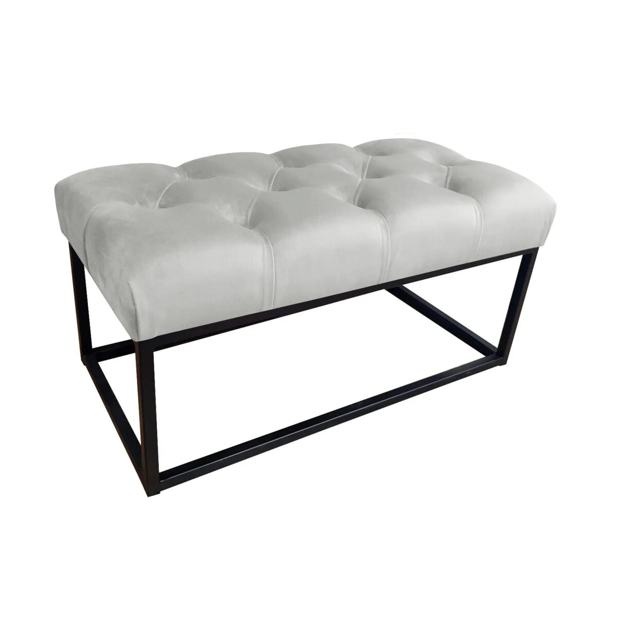 Ławka CHARLIE MG VELVET jasnoszara