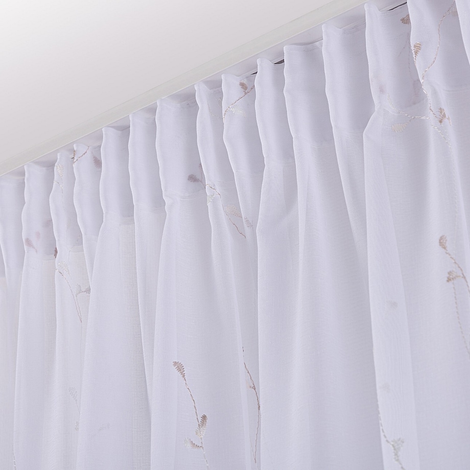 Firana na taśmie 300x245 biały ze wzorem