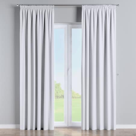 Zasłona na taśmie marszczącej 1 szt. 130x260 stalowa biel