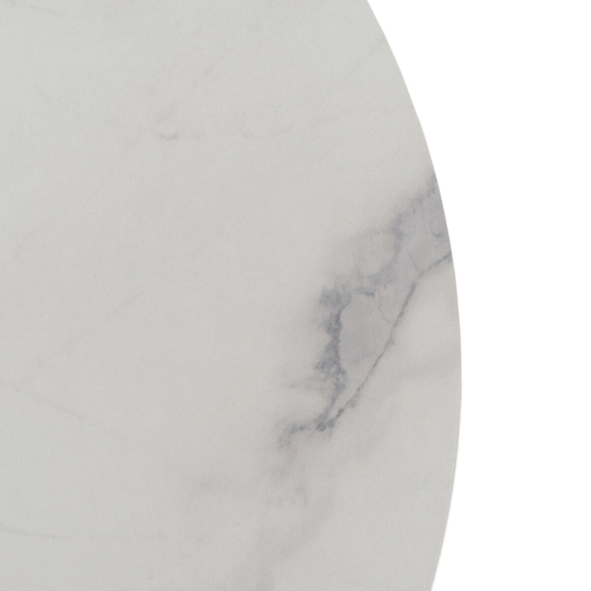 Stolik Kawowy Okrągły Skandynawski Ława Okrągła Loft Marmur Biały BEST