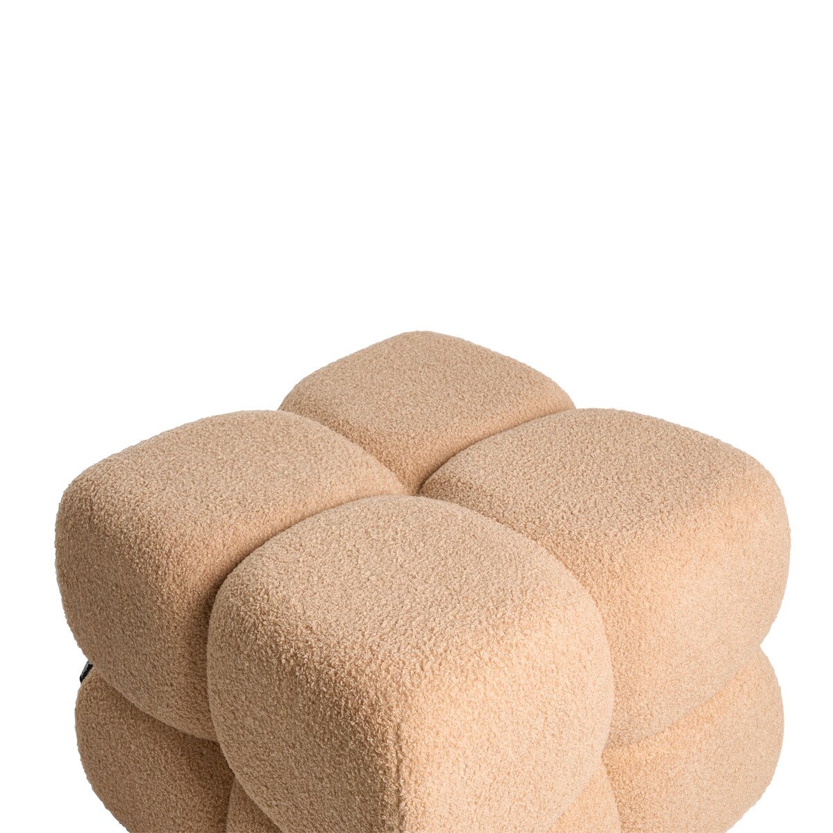 Puf CALIENTE Boucle Beżowy