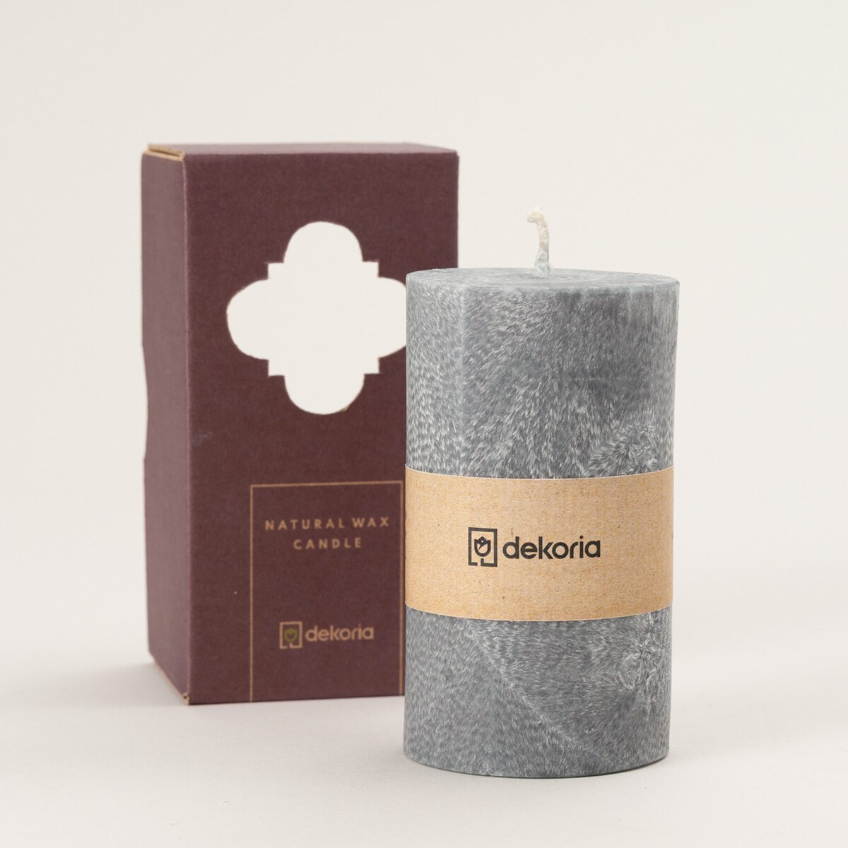 Świeca zapachowa palmowa walec Grey, 6,5x6,5x12 cm