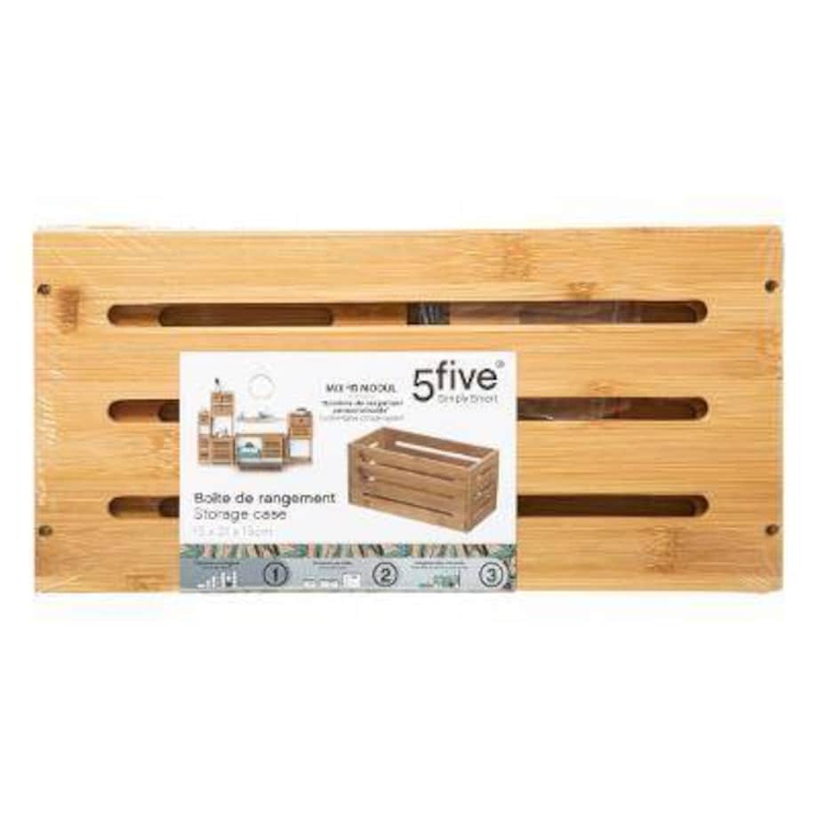 Drewniana skrzynka na balkon, bambusowa, 15 x 31 cm