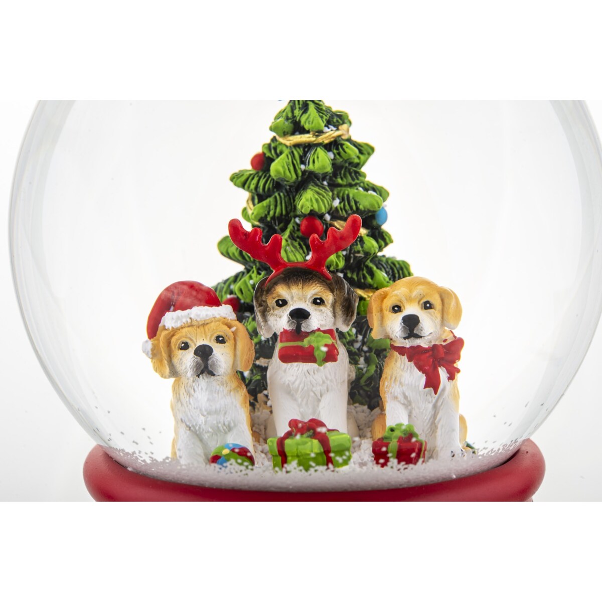 Szklana kula śnieżna z pozytywką 12,5x9x8,5 cm TRE CANI