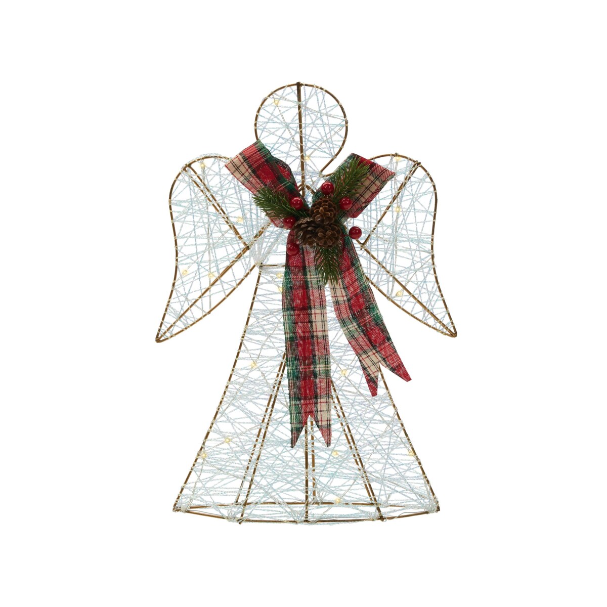 Dekoracja świąteczna ANNSJON Anioł 30/40 cm Kolorowy