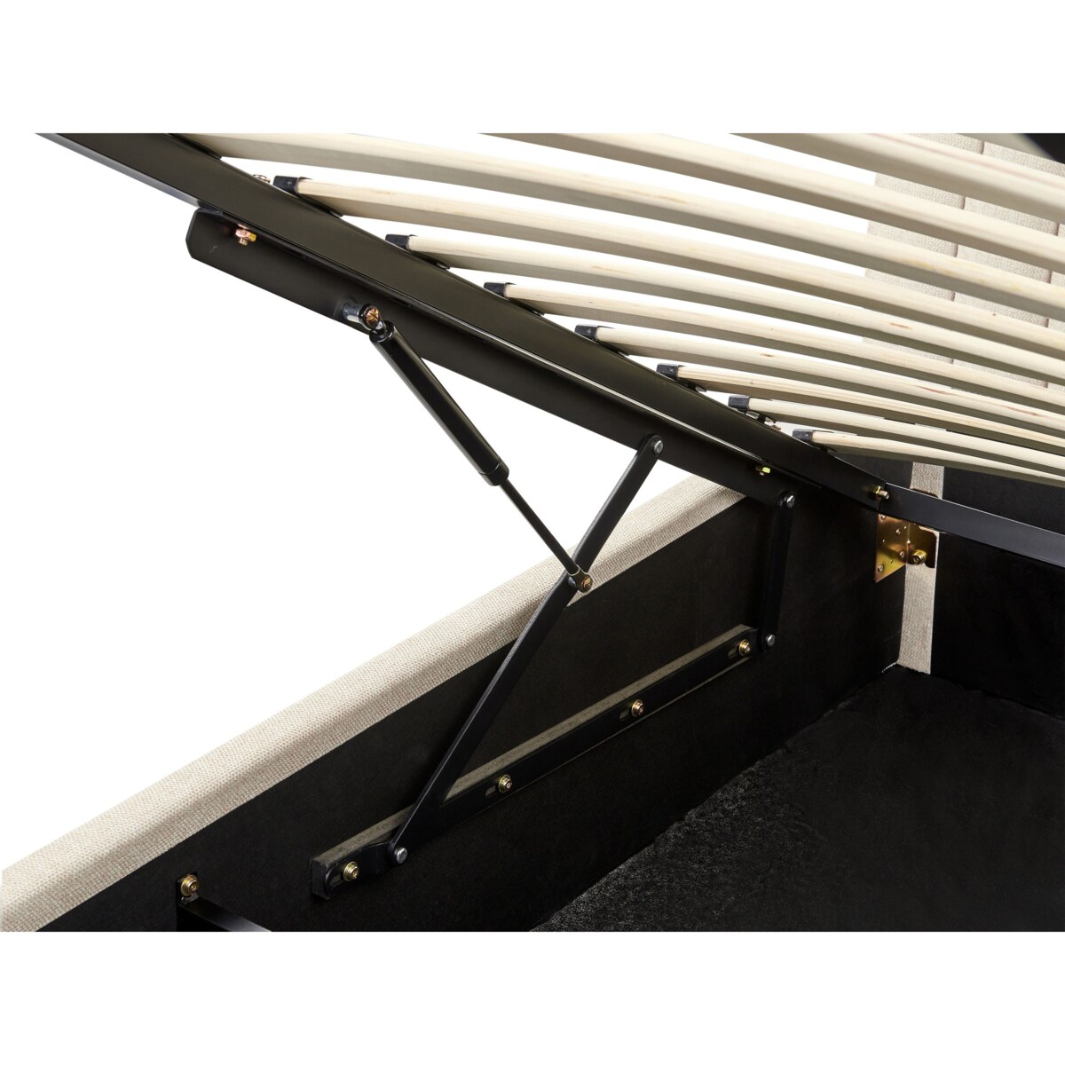 Łóżko z pojemnikiem ANET 90 x 200 cm Beżowy