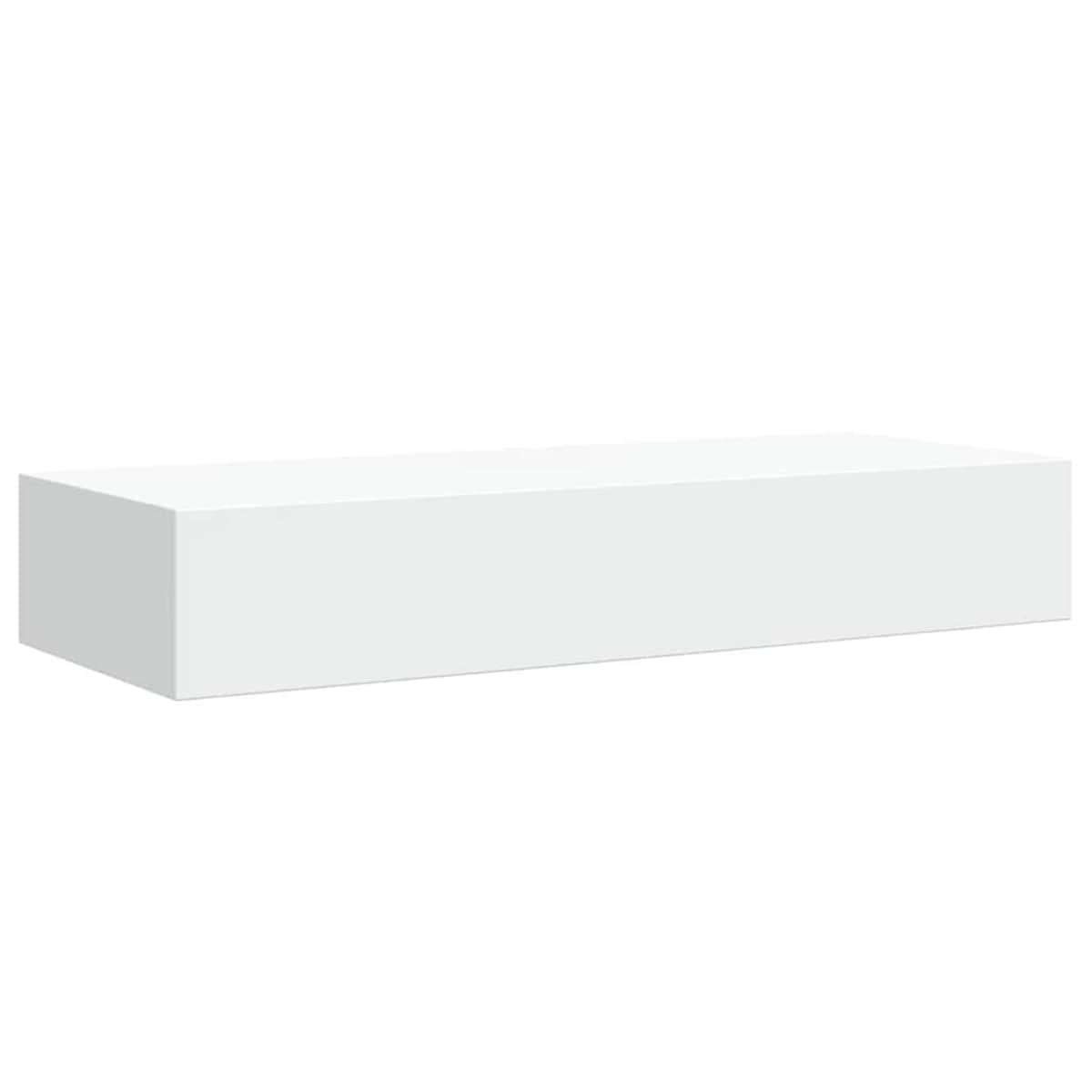 vidaXL Półka ścienna z szufladą, biała, 60 x 23,5 x 10 cm, MDF