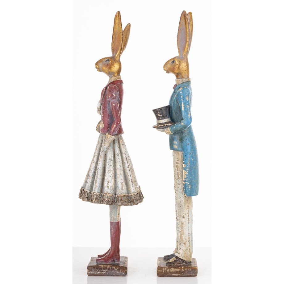 Dekoracja - para królików 31,5x6,5x5 i 31,5x9,5x8 cm CITTADINI-2