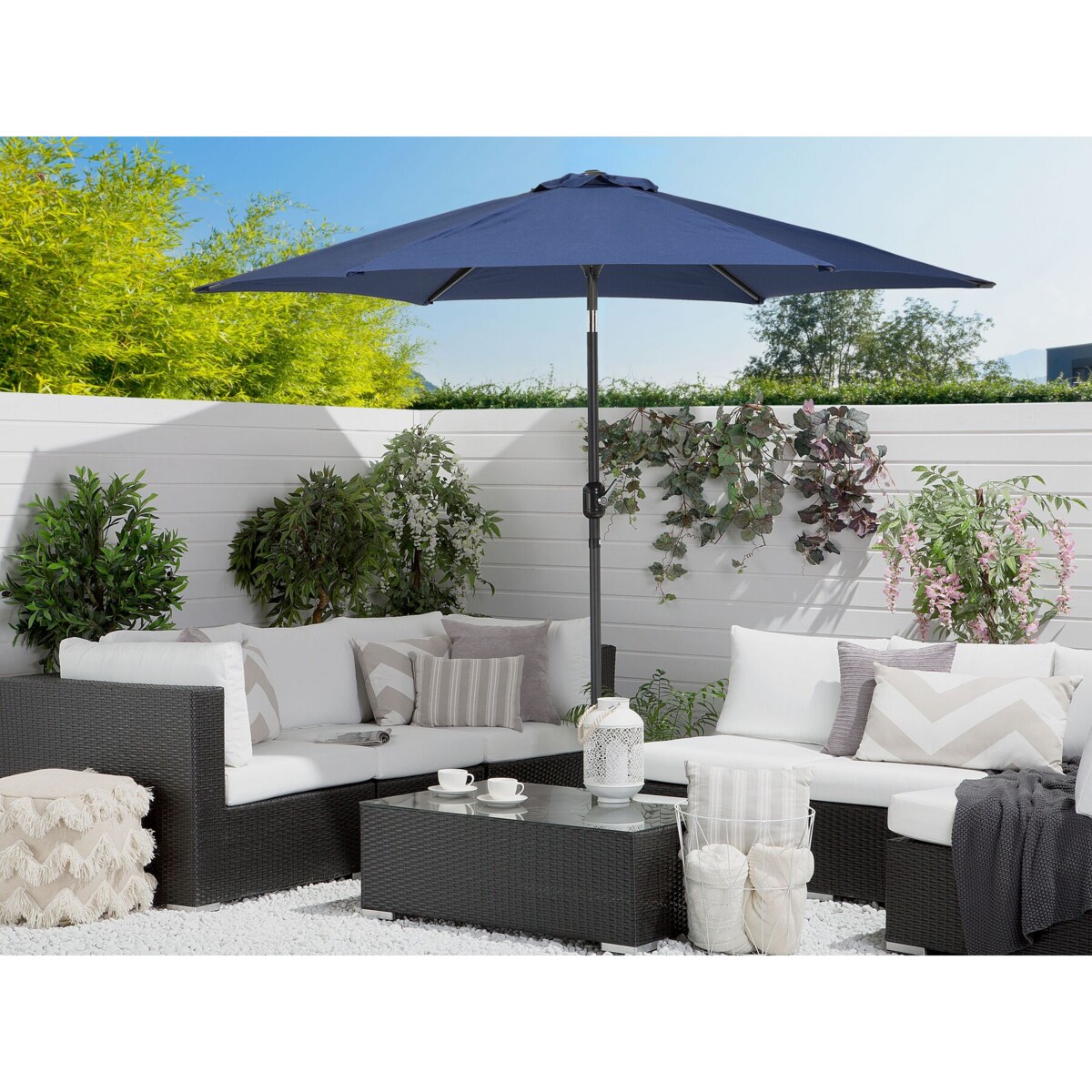 Parasol ogrodowy ⌀ 270 cm granatowy VARESE