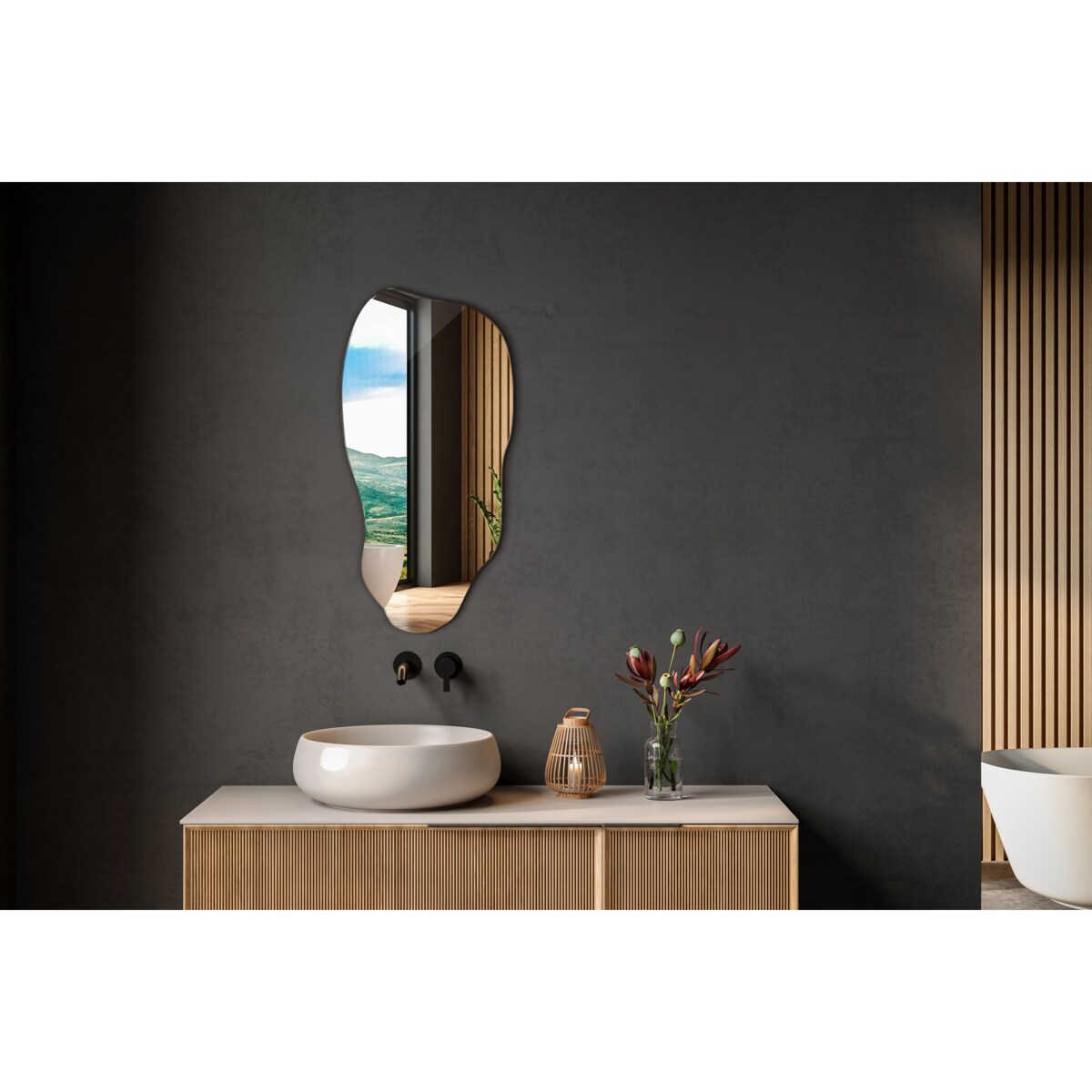 Lustro Faliste Gruszka 40x80 cm