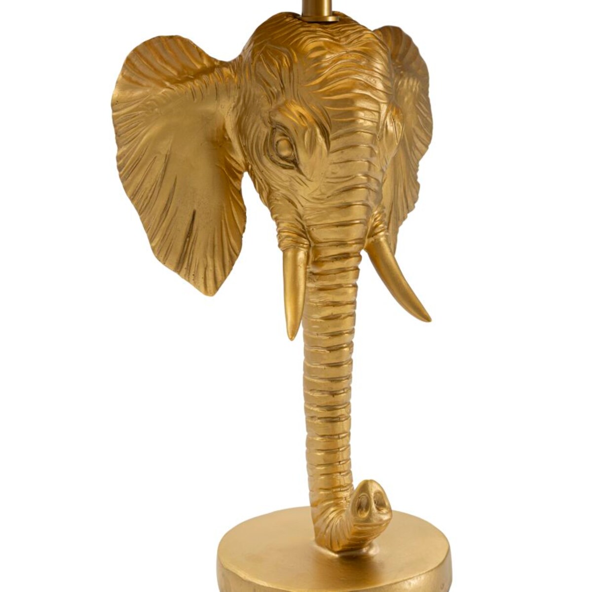 Lampa stołowa Elephant, kolor złoty i czarny, żywica syntetyczna i żelazo, 32 x 32 x 59 cm, 1 x E27, max. 40 W, motyw: słoń / słonie, Mauro Ferretti