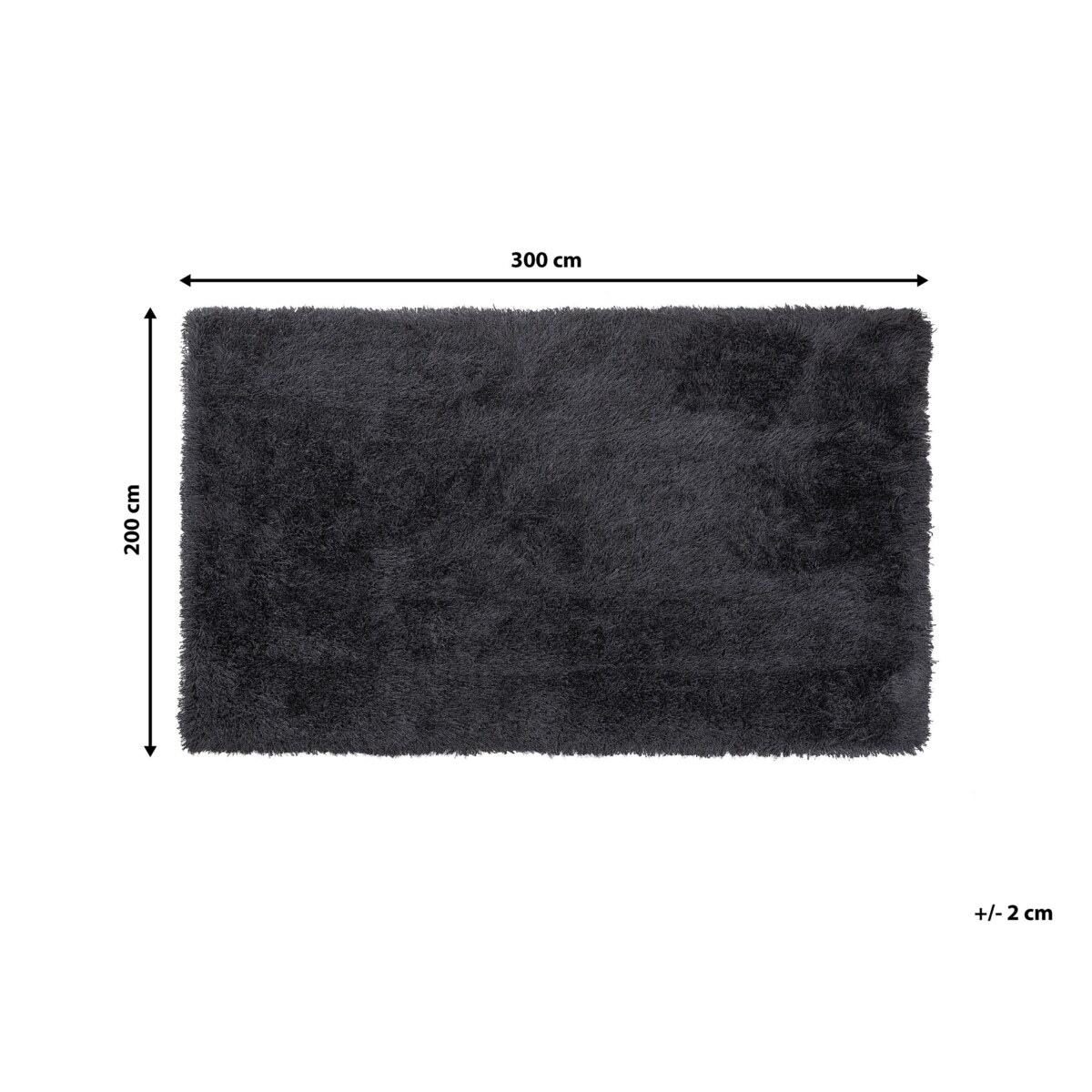 Dywan shaggy 200 x 300 cm czarny CIDE