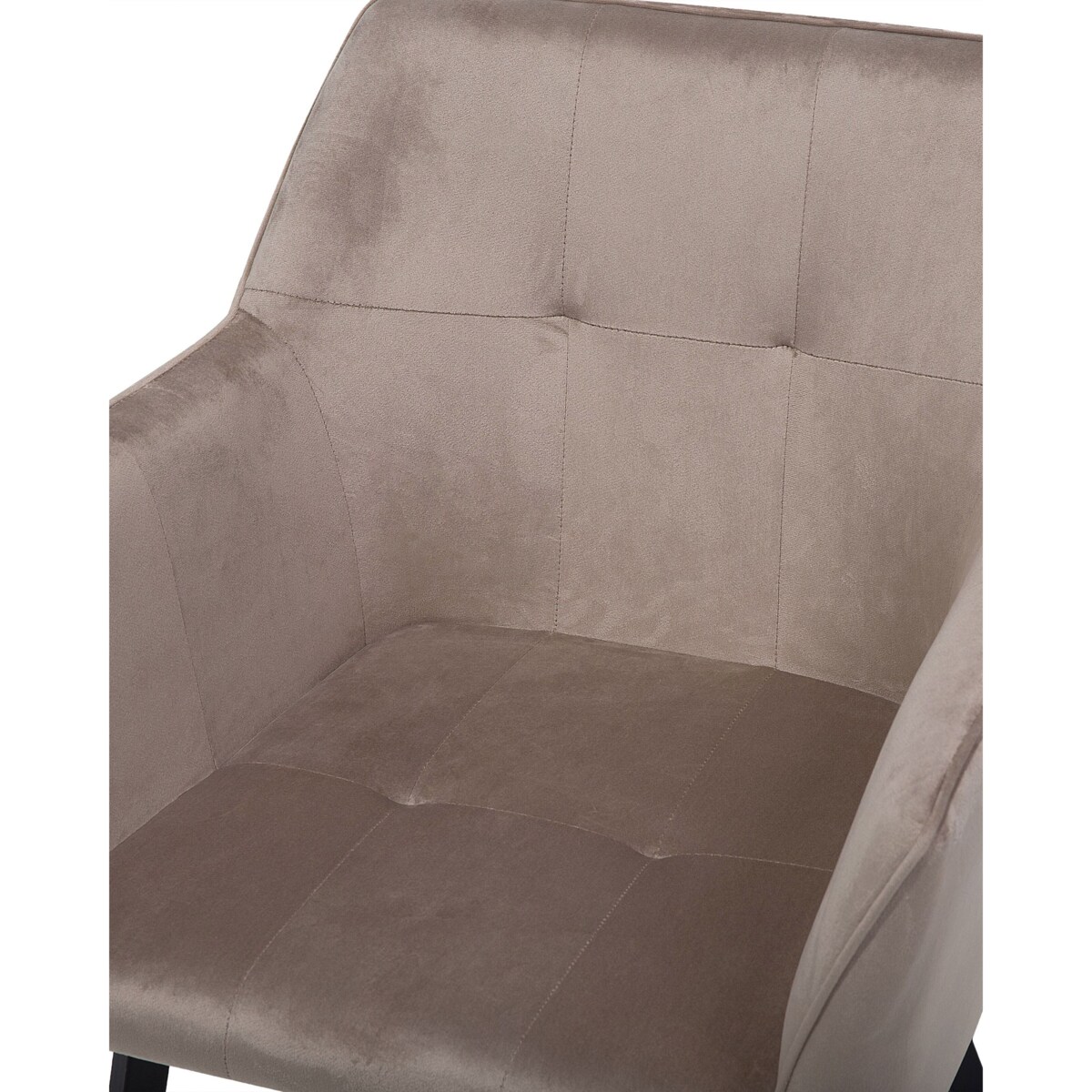 Zestaw 2 krzeseł welurowy beżowoszary JASMIN