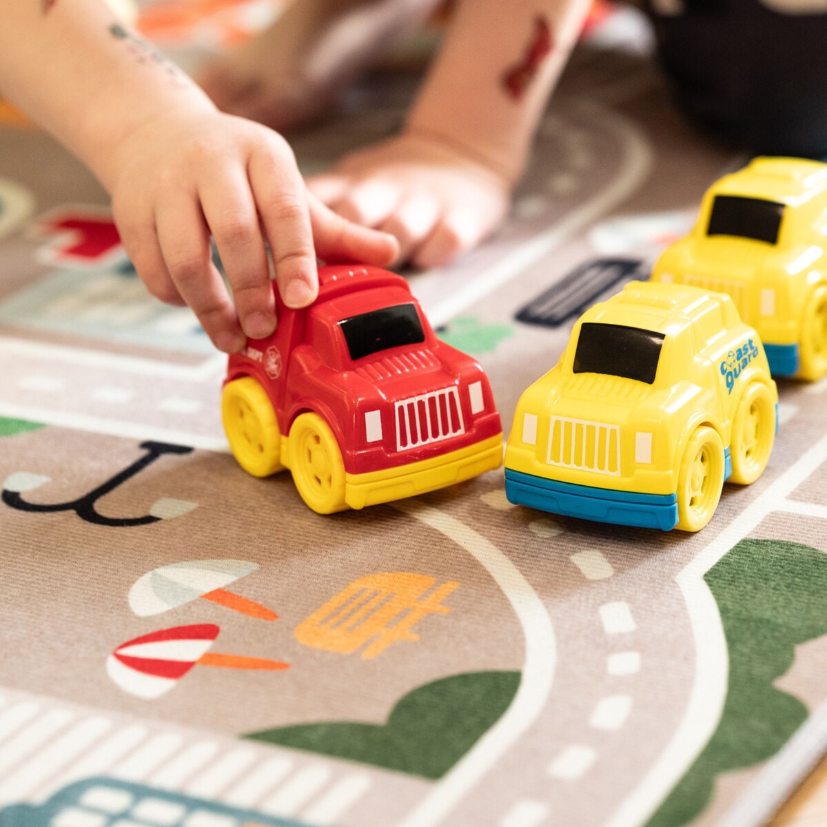 Dywan dziecięcy Ulice 100x150 cm e-floor beżowy