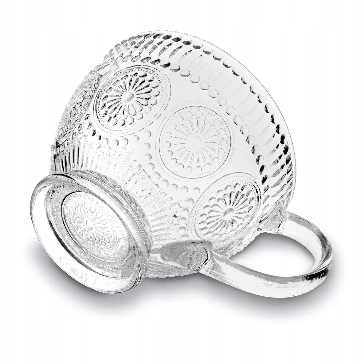 KUBEK FILIŻANKA szklanka 2szt 400 ml wzorzysta na herbatę kawę latte desery