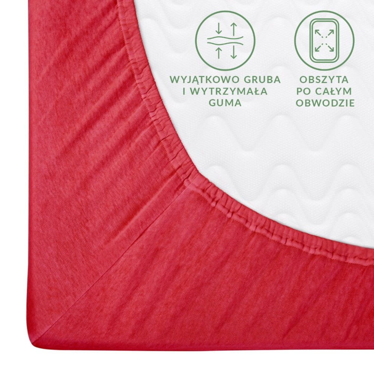 Prześcieradło jersey z gumką 40x90 kolor Koral