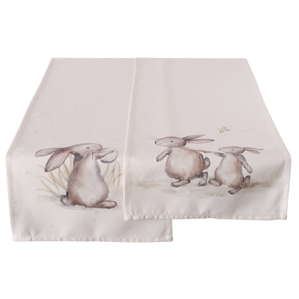 Bieżnik wielkanocny ze wzorem króliczków KNUFFI, 140 x 40 cm