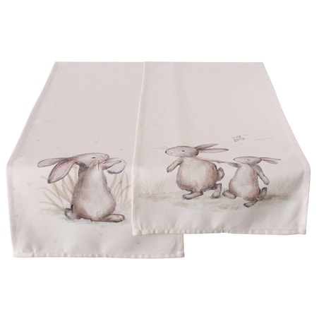 Bieżnik wielkanocny ze wzorem króliczków KNUFFI, 140 x 40 cm