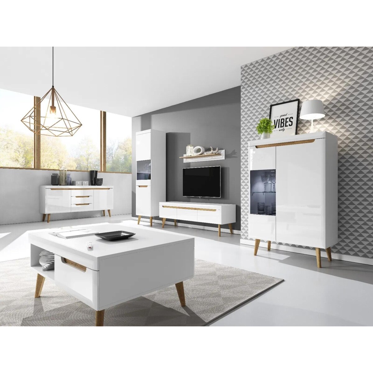 Komoda EBBI 160 biały połysk