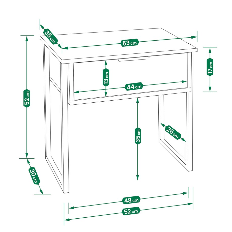 Szafka nocna stolik nocny z szufladą do sypialni LOFT komoda do biura