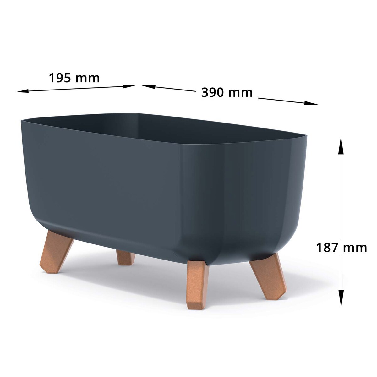 Donica Na Cmentarz Skrzynka Korytko Doniczka Na Wszystkich Świętych Gracia Case 39 Cm Antracyt