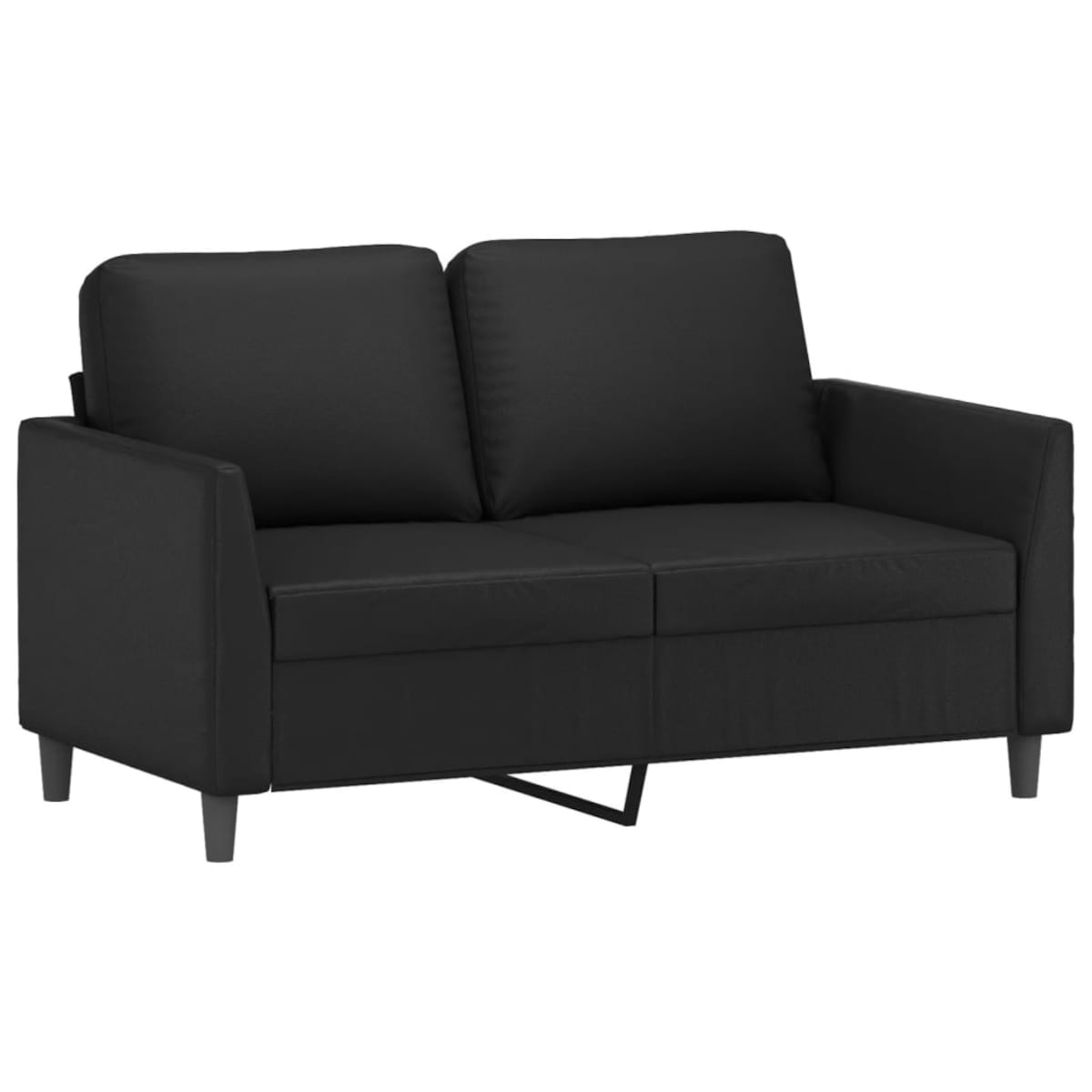vidaXL 2-osobowa sofa, czarna, 120 cm, sztuczna skóra