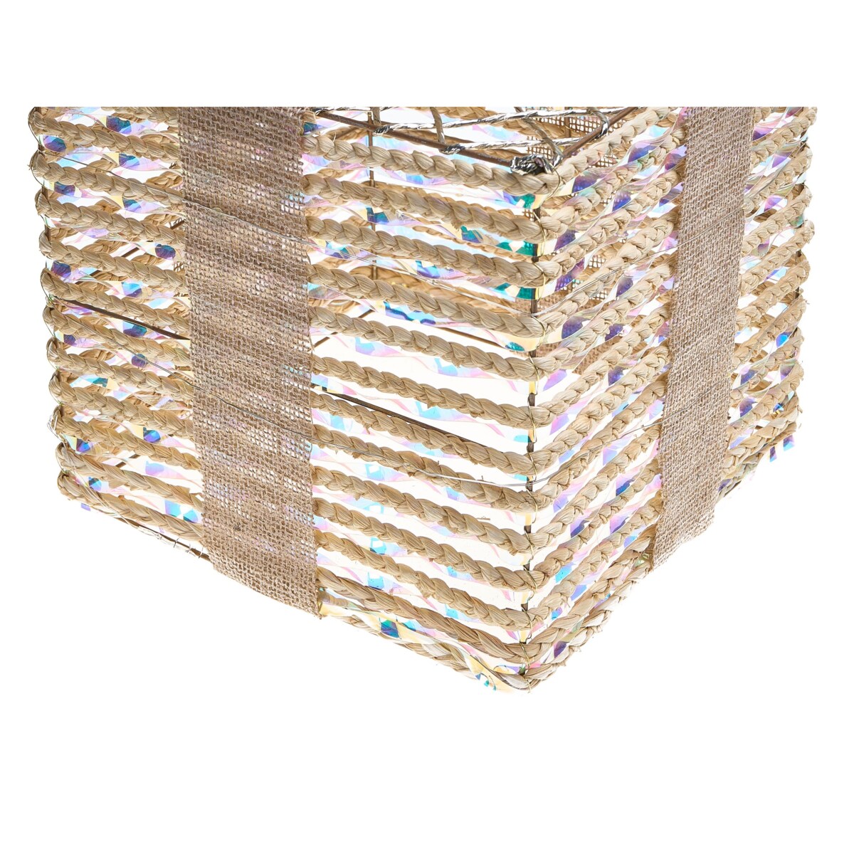 Zestaw 3 dekoracji świątecznych LED MOSSO Prezenty świąteczne 20/25/30 cm Beżowy