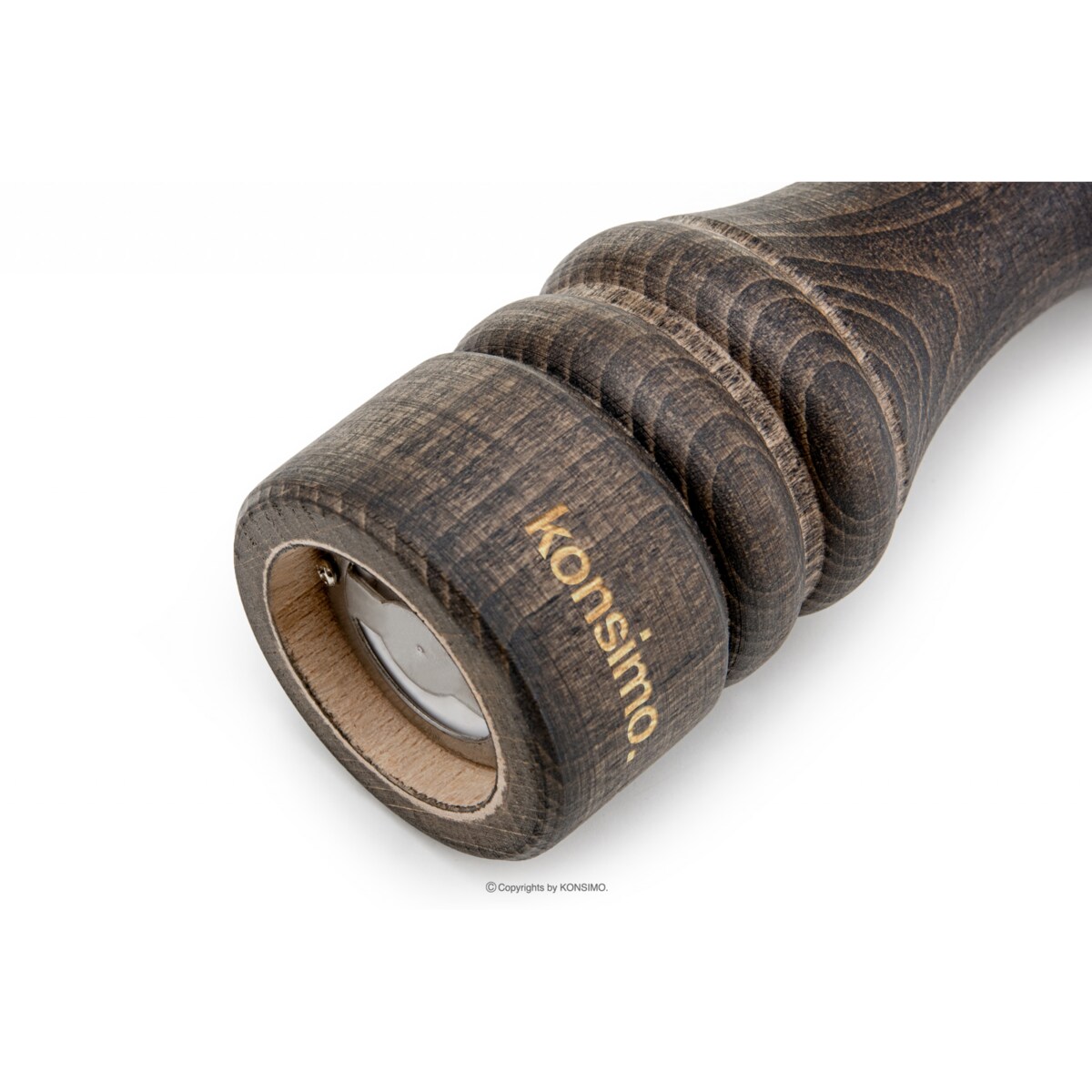 Konsimo MILOS Zestaw młynków 18 cm, 2 szt. wenge olejowany, wenge