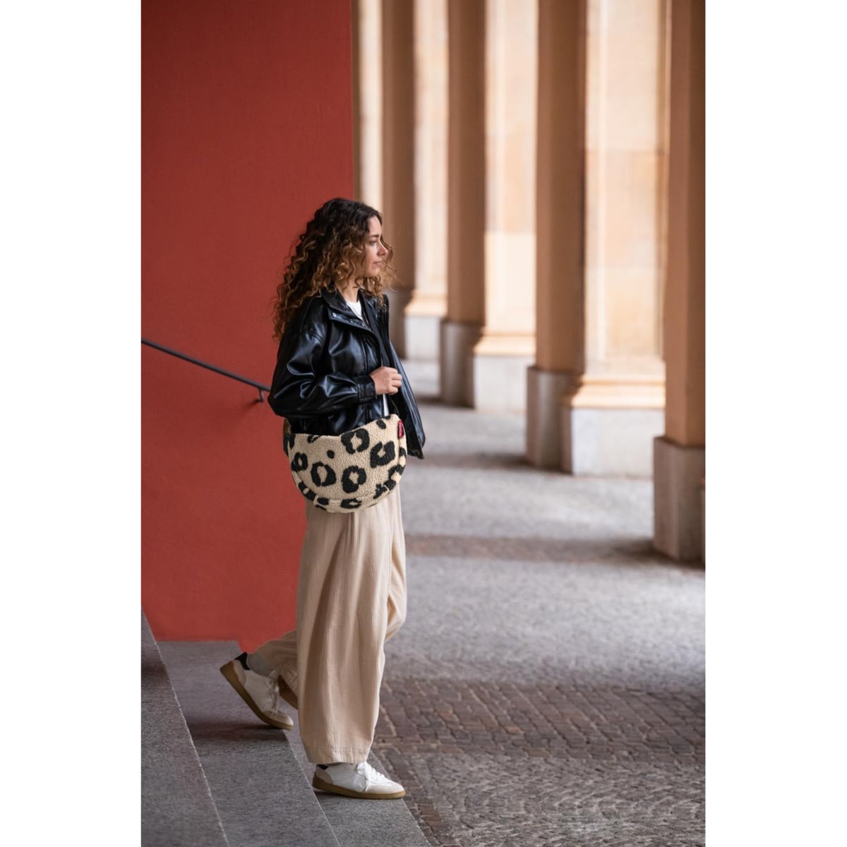 Torba MOONBAG S, teddy leo cream