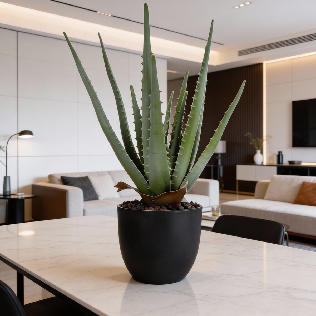 Roślina Sztuczna Aloes W Doniczce 45 Cm Wysokości Zielona Jak Żywa Ozdoba