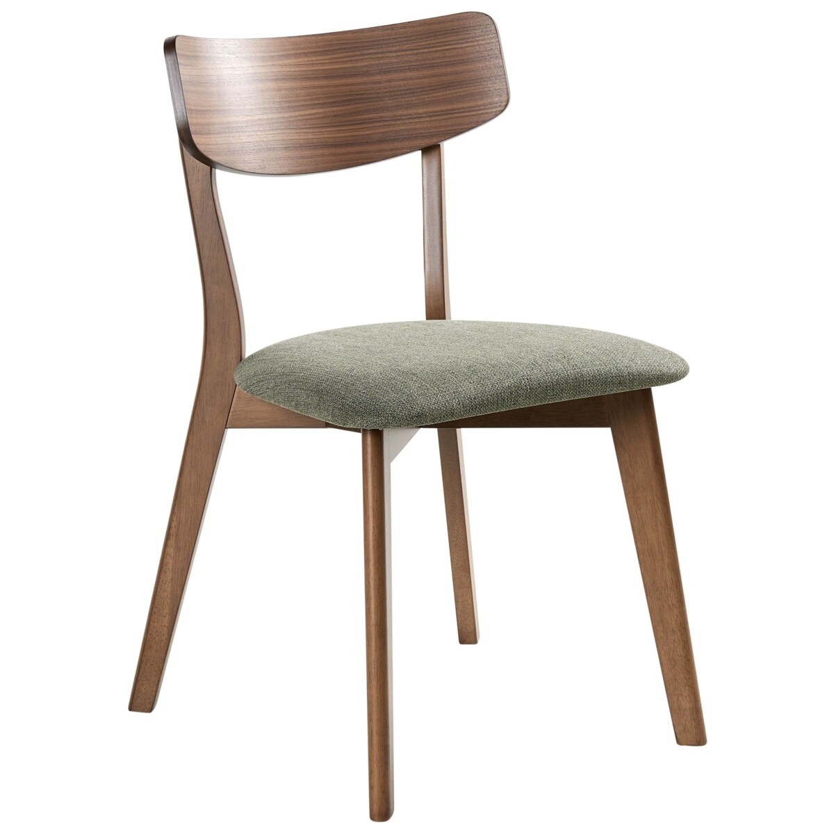 Zestaw 2 krzeseł do jadalni HOPE Drewno Ciemny brąz/ zielony