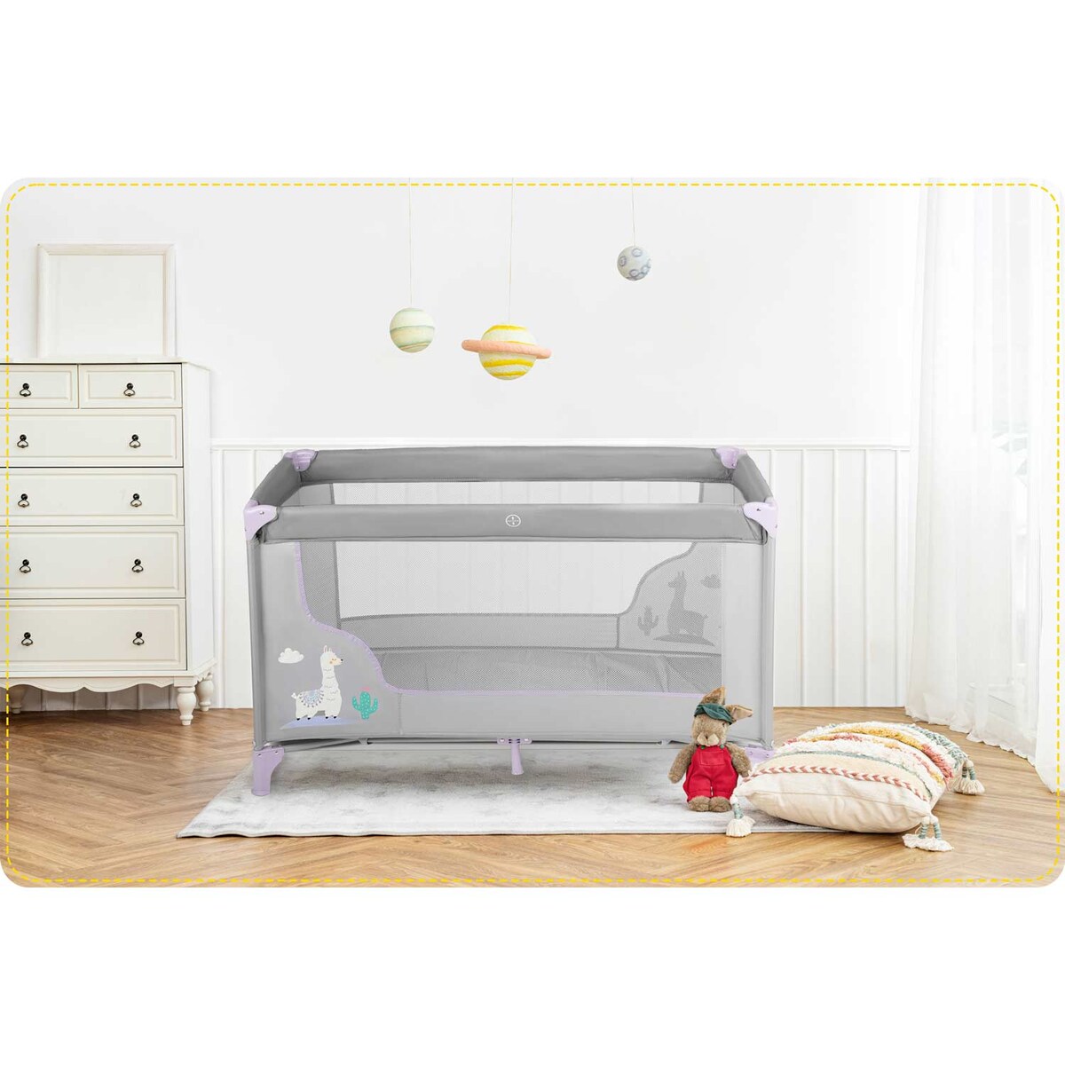 Łóżeczko turystyczne dla dziecka składane podróżne kojec Ricokids + materac + torba