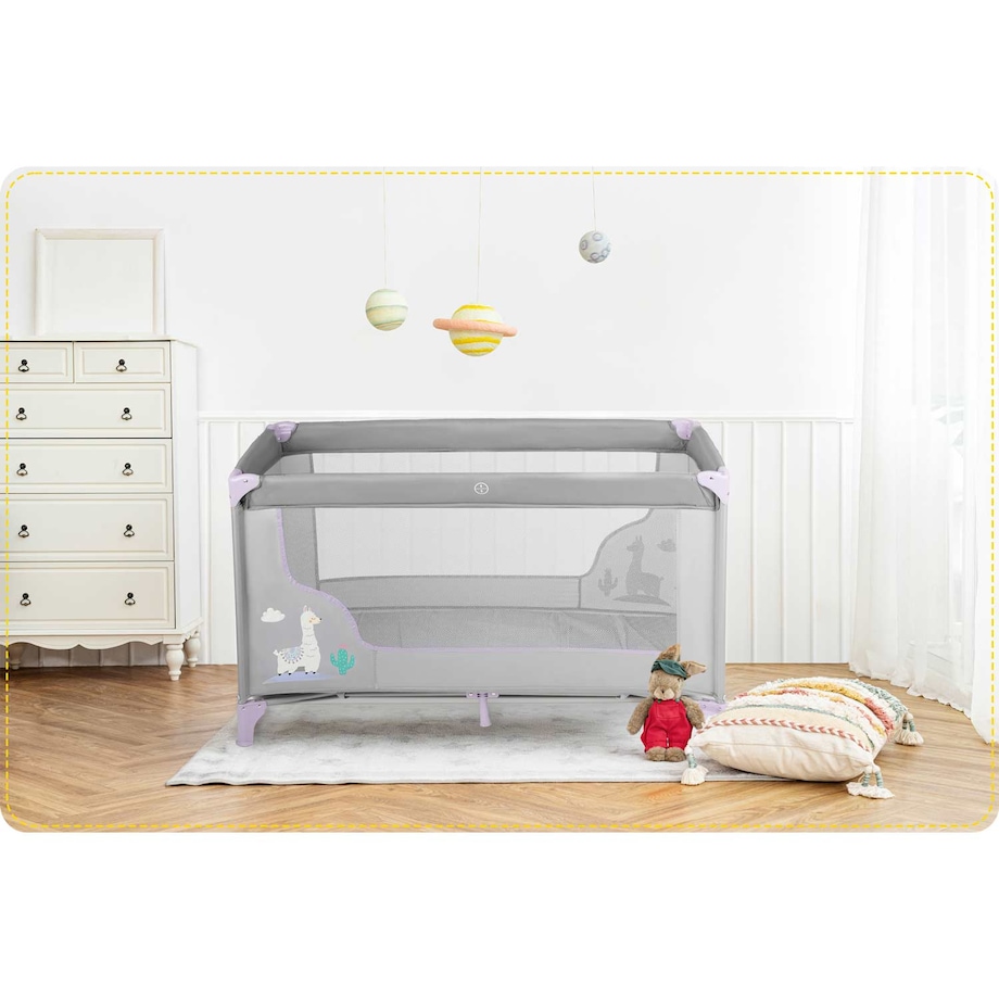 Łóżeczko turystyczne dla dziecka składane podróżne kojec Ricokids + materac + torba