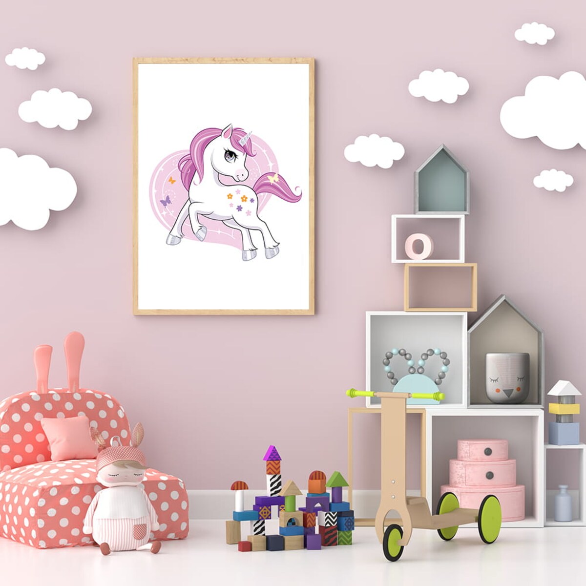 plakat jednorożec 21x30 cm