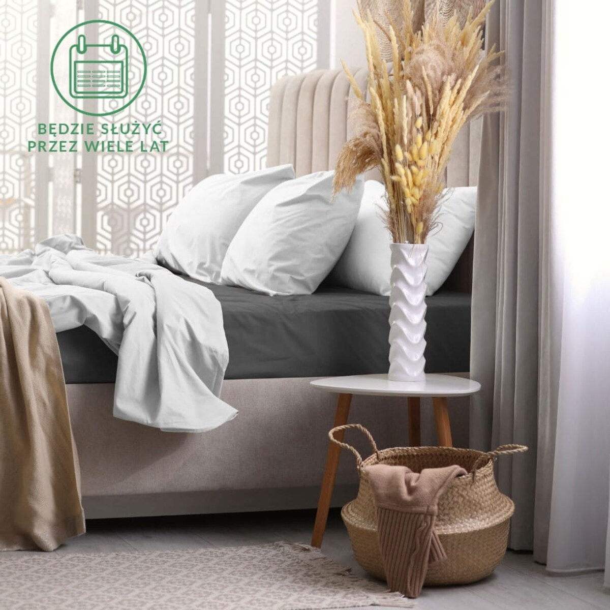 Prześcieradło z bawełny frotte z gumką 90x200 kolor antracyt