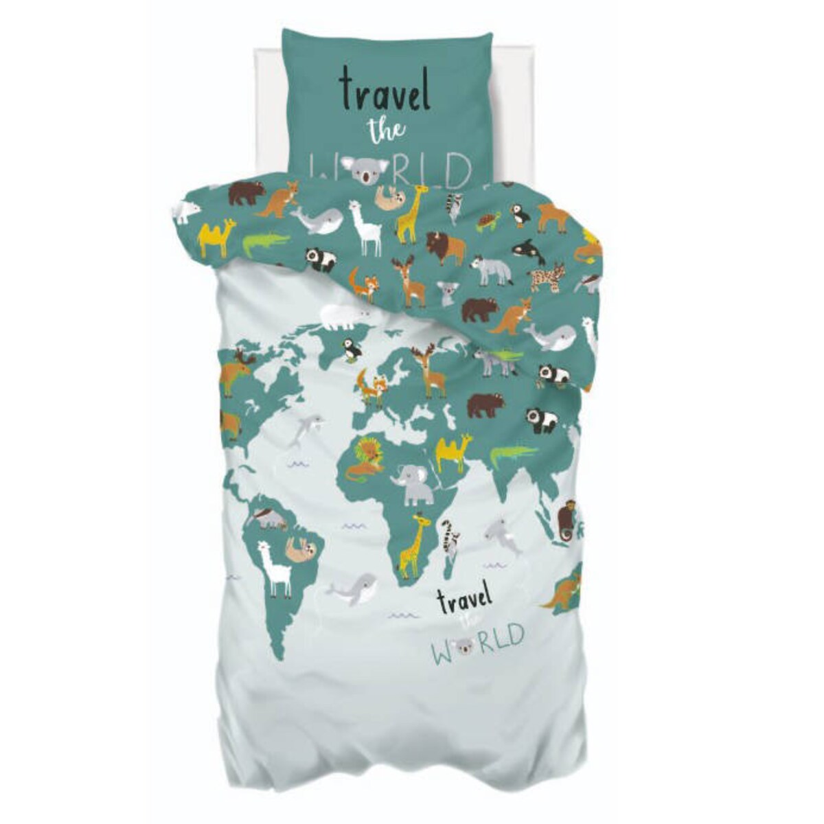 Pościel dla dzieci dwustronna bawełniana, 140 x 200 cm, Atmosphera for kids