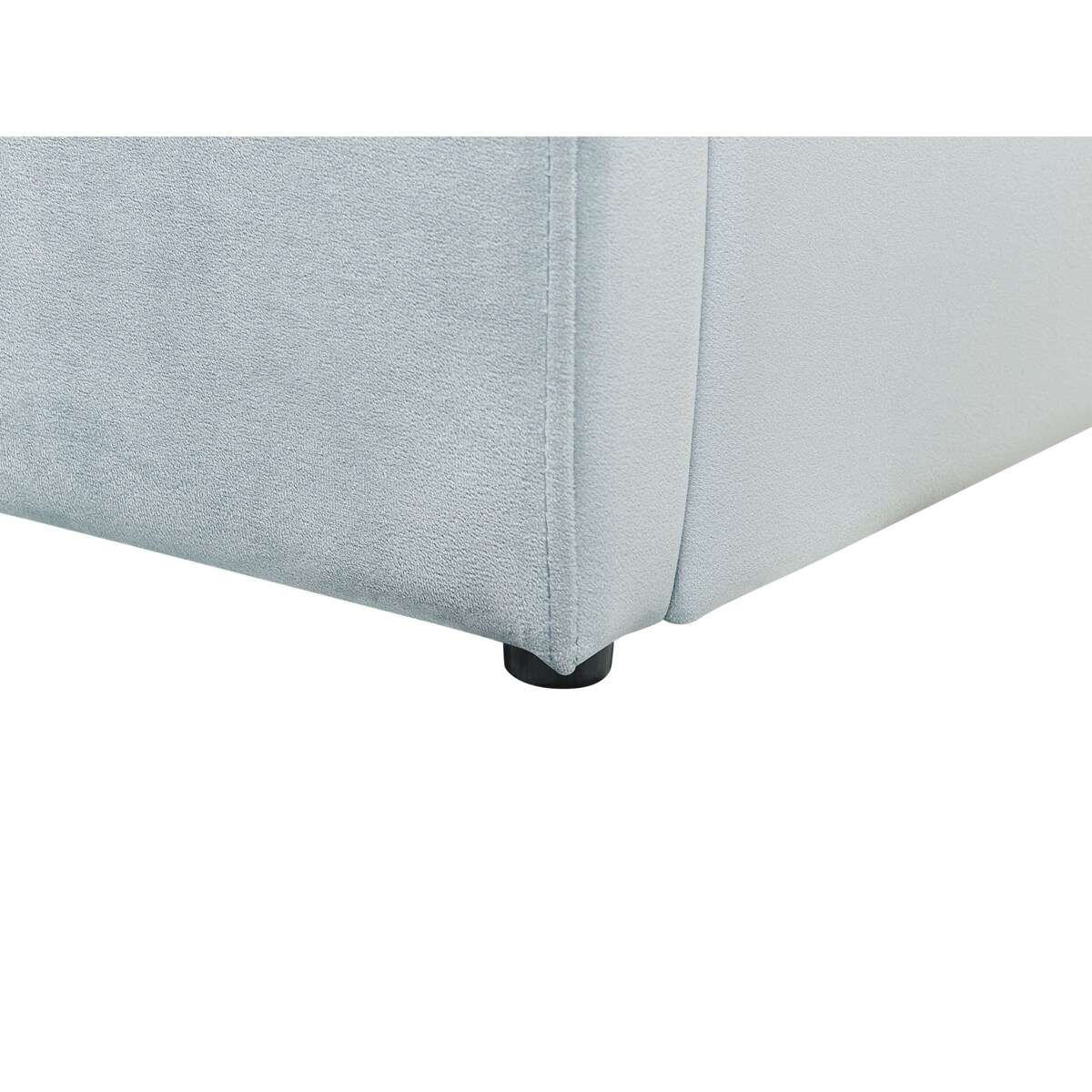 Łóżko z pojemnikiem welurowe 90 x 200 cm jasnoniebieskie ANET