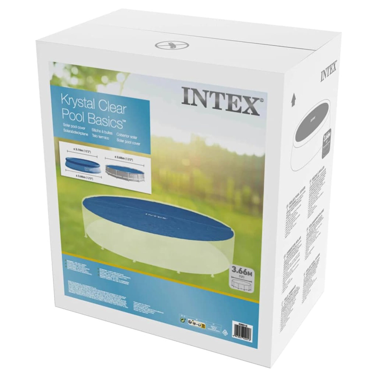 Intex Basenowa plandeka solarna, niebieska, 348 cm, polietylen